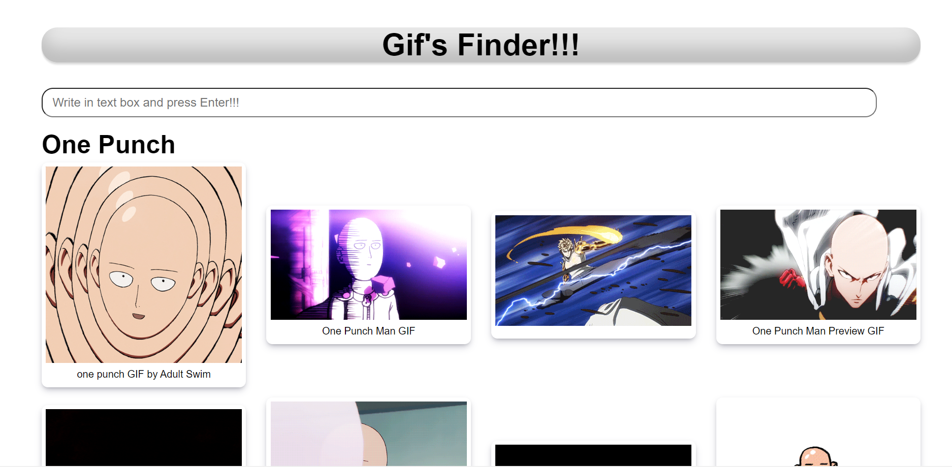 Gif's Finder App